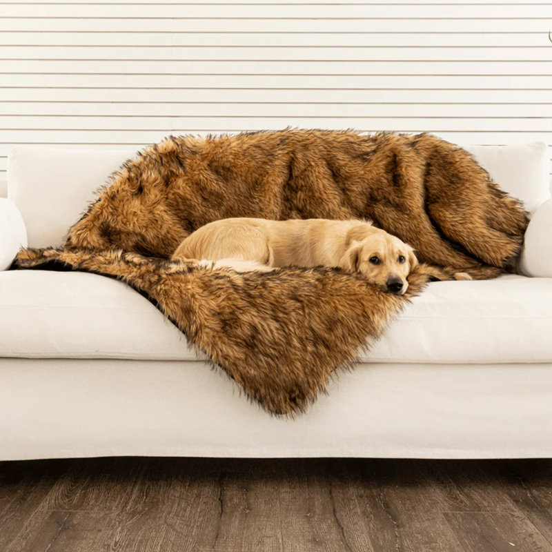 PupProtector Waterproof Throw Blanket, 60" x 50", Sable Tan