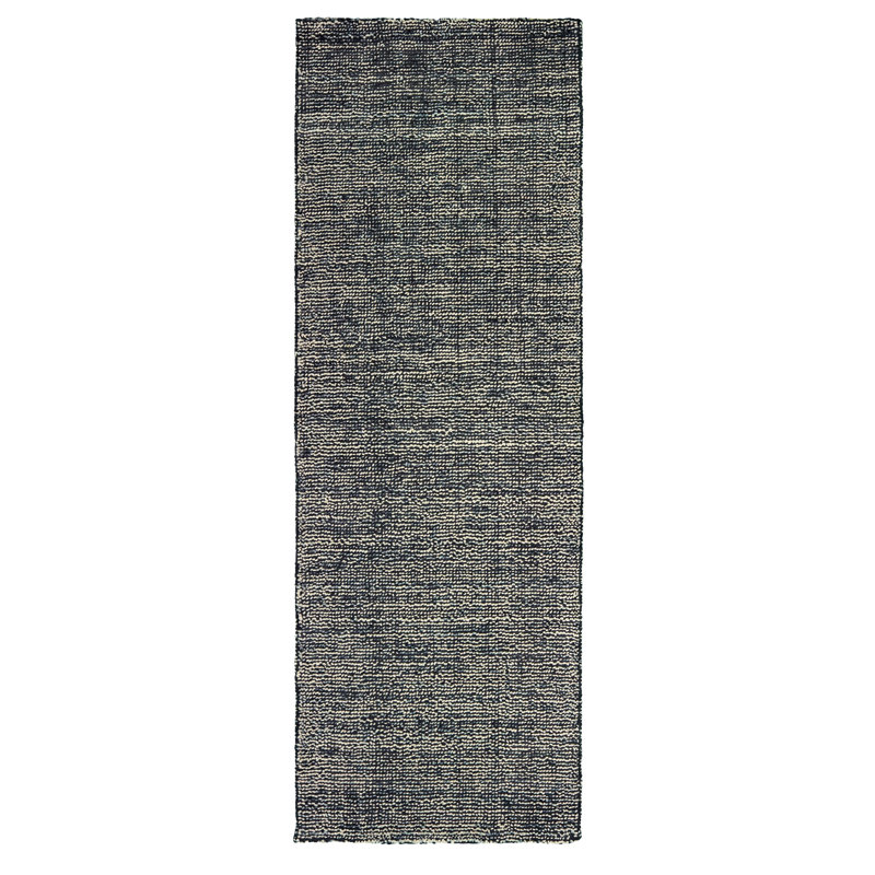 Legends Handmade Tufted Charcoal/Black Area Rug, Runner 2'6" x 8'