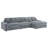 Thiego Upholstered Reversible Chaise Sectional Sofa Fog-94619419