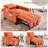 31.7" Wide Upholstered Convertible Sleeper Accent Chair Bed Chaise Lounge Chair Armchair-480575021