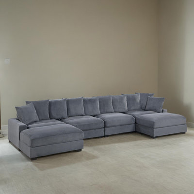 164" Wide Modular U-Shaped Sectional Sofa