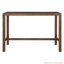 Ensemble de bar de patio rustique 5 pièces, ensemble de table de patio et chaises avec chaises ergonomiques, plateau de table à lattes en bois massif pour piscine, balcon, cour arrière, véranda (coussin moka + beige)-1598269678