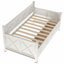 Lit de jour simple en bois de style décontracté moderne et rustique, blanc crème-1241524777