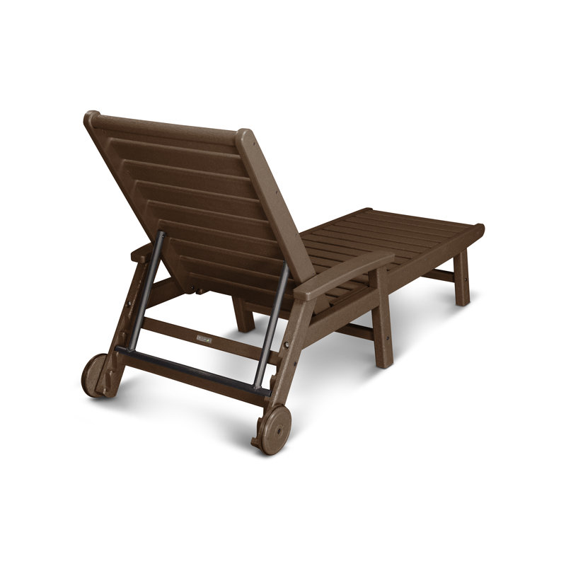 Signature Chaise with Wheels, Mahogany