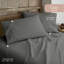 Whisper Organics - Ensemble de draps 100% flanelle de coton certifié GOTS - 170 grammes d'épaisseur, brossé pour des draps très doux et confortables (gris foncé, grand)-132362653-132362647