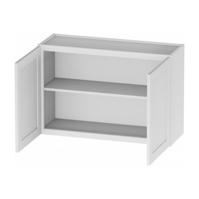 Kindwood Eco Shaker 36 W x 12 D x 24 H Ready-to-Assemble Plywood Standard Wall Cabinet in White