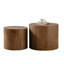 Ensemble de 2 tables basses gigognes rondes en bois pour table ronde-124922228
