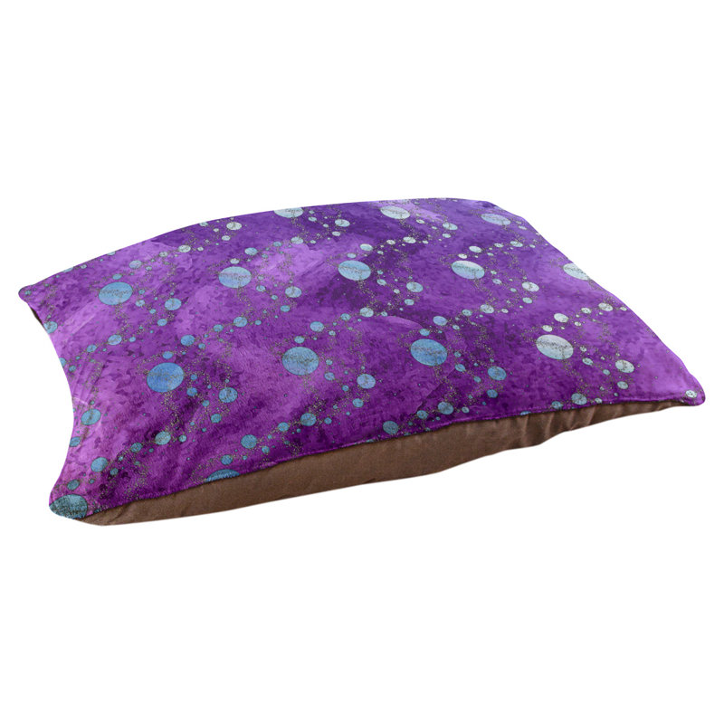 Coussin de concepteur de planète stars Byrge, L 29,5 po x l 19,5 po, Bleu / Rose / Mauve