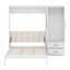 Lit escamotable horizontal Queen Size avec tiroirs de rangement, lit mural pliable multifonctionnel avec armoire et tête de lit rembourrée-134158481