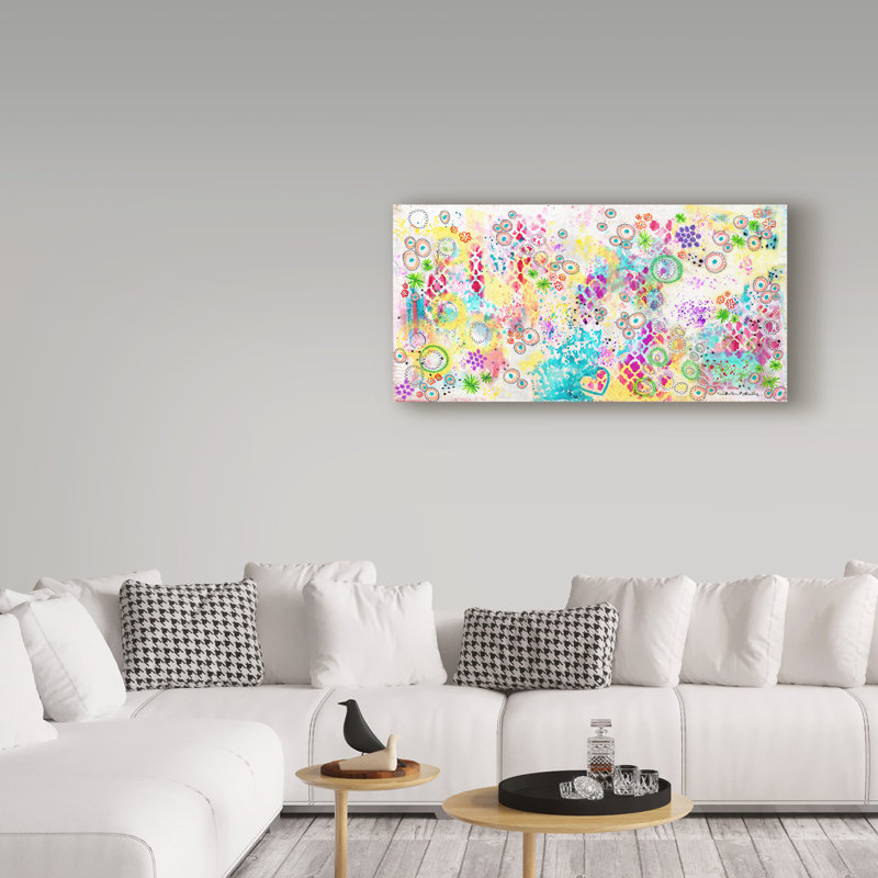 Art sur toile Huso «Colorful Chaos - Jennifer», H 10 po x l 19 po x P 2 po