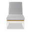 Chaise longue en aluminium / teck Ronan