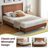 Wooden platform bed with upholstered base-2029263071-2029263067