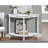 Half-moon Console Table Solid Pine Retro Design Entryway Display