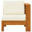Canapé en bois Canapé de jardin d'extérieur durable standard en bois d'acacia blanc crème
