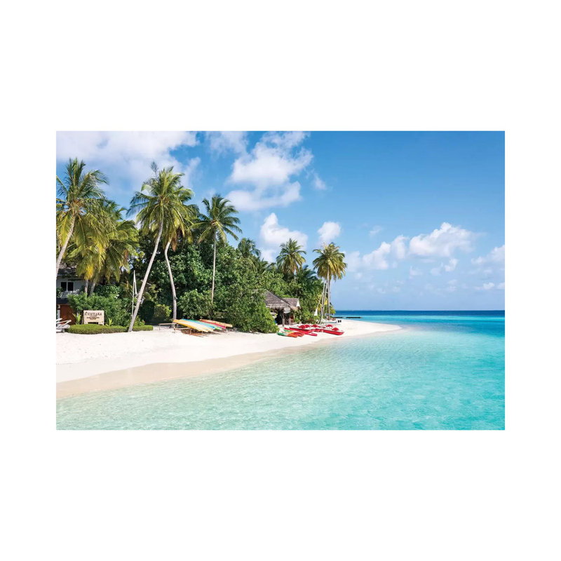 Tropical Island In The Maldives by Jan Becke - Wrapped Canvas Print, 66.04 cm H x 45.72 cm W