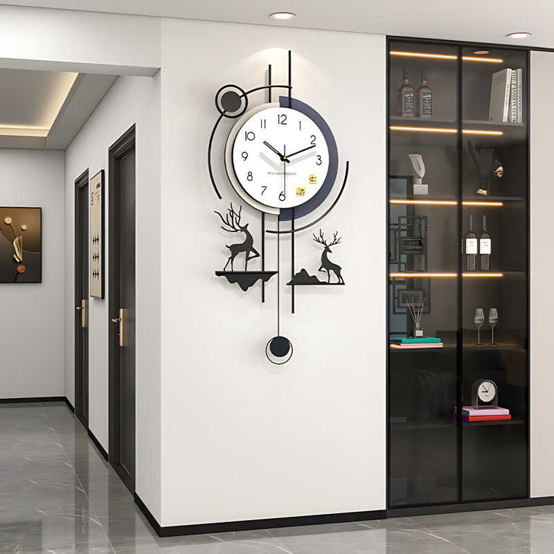 Horloge murale minimaliste moderne 30 pouces pour salon - élégante horloge décorative silencieuse sans finition