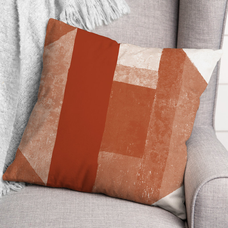  Coussin décoratif intérieur / extérieur, Orange / Rouge