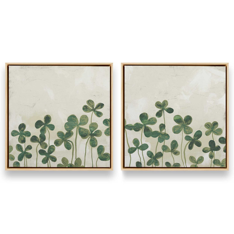 «Lucky Leaf Parade», ensemble de 2 impressions, 16 po x 16 po, Toile avec cadre, Érable