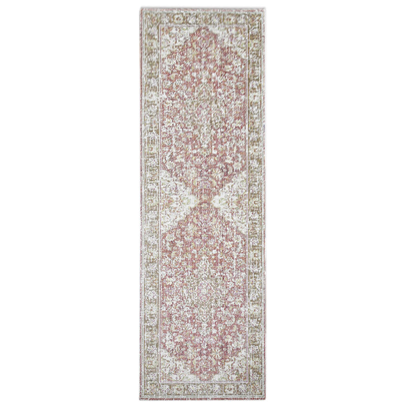 Tapis lavande rétro en polyester Century Blythe, Tapis de couloir 2 pi 6 po x 8 pi