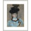 «The Black Hat» par Mary Cassatt - impression par estampe numérique encadrée