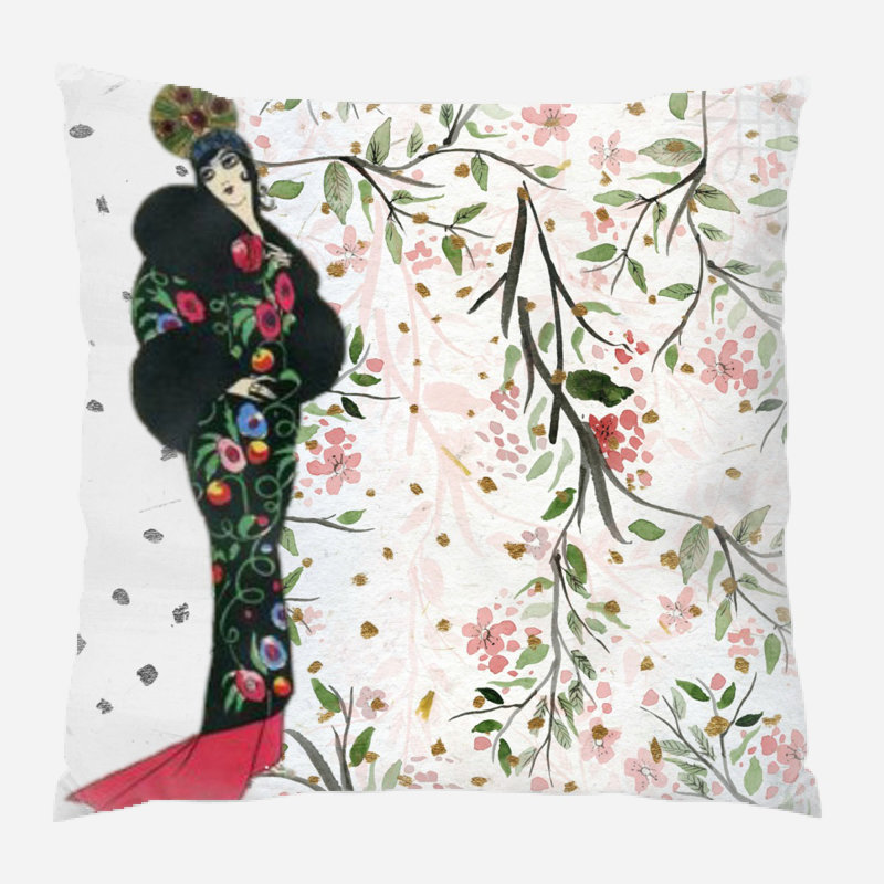 Housse et insert de coussin extérieur carré Knighton, Microsuède, Intérieur