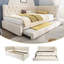 Upholstered Daybed with Trundle Bed