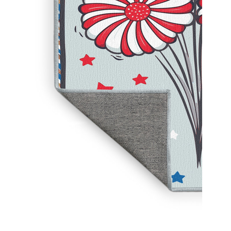 Ginza Six Washable Indepence Day Firecraker Summer Holiday Rug, Rectangle 7' x 10'