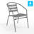 Chrisoula Modern Aluminum Slat Back Stacking Patio Chairs-986429790