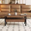 Table basse 47,2 "Mid Century Modern avec tiroirs de rangement et tablette ouverte