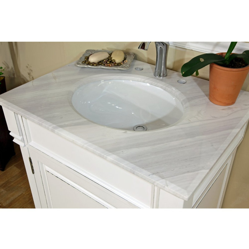 Ensemble de meuble-lavabo simple 30 po Louviere, Blanc