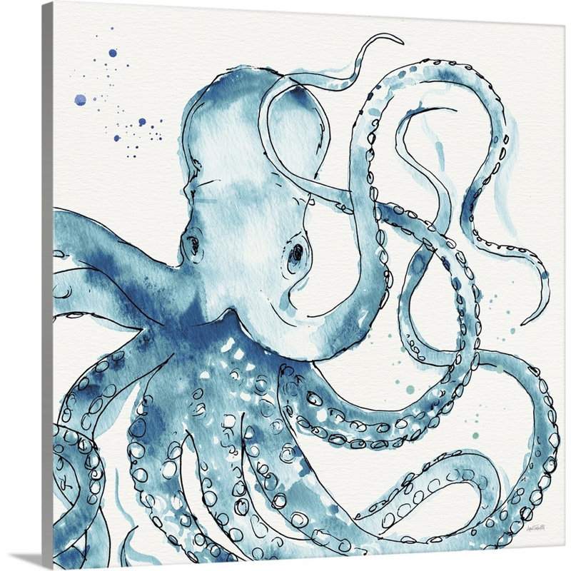 Reproduction d’art sur toile, "Deep Sea VIII" par Anne Tavoletti, Toile tendue, H 30 po x l 30 po x P 1,25 po