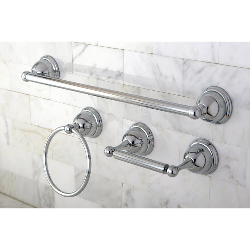 Restoration 3 Piece Bathroom Hardware Set, Polished Chrome