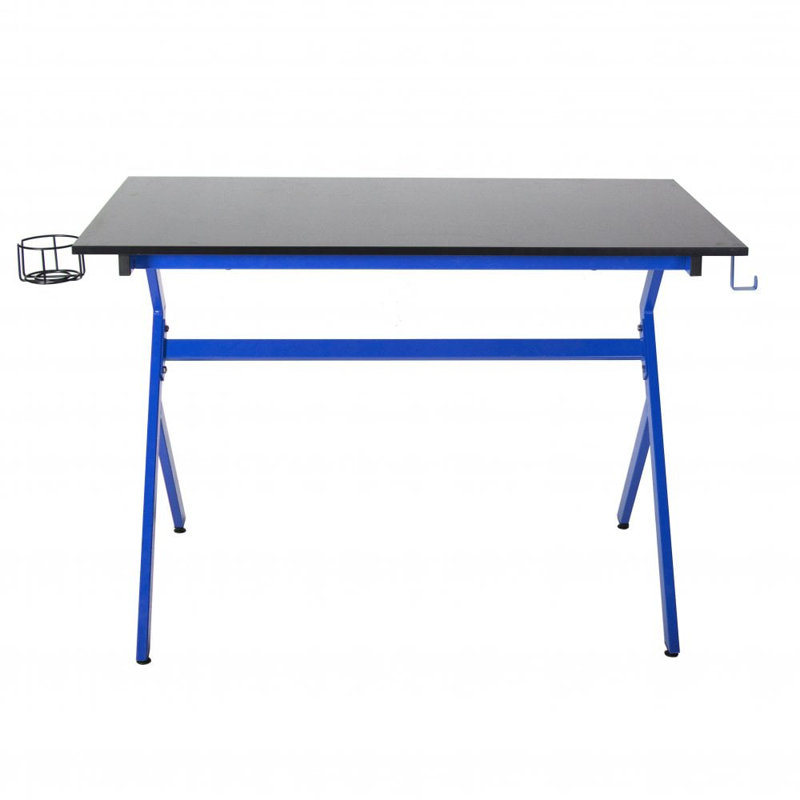 Metal Base Computer Desk, Blue