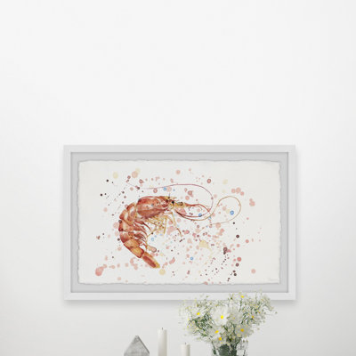 «Prawn Splash», reproduction encadrée