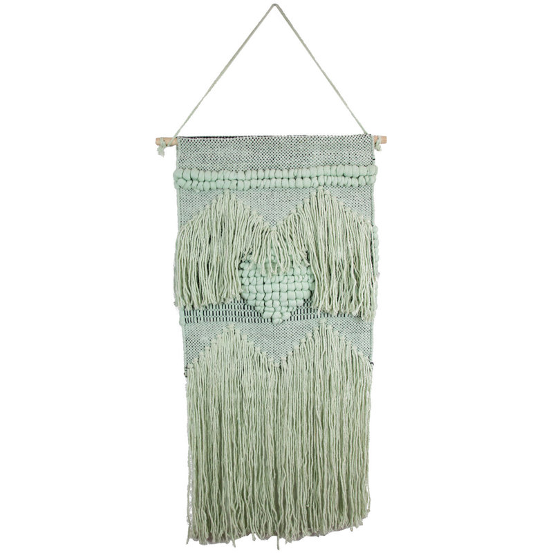 Macrame Wall Hanging Vintage Colored Cotton Thread Hand Woven