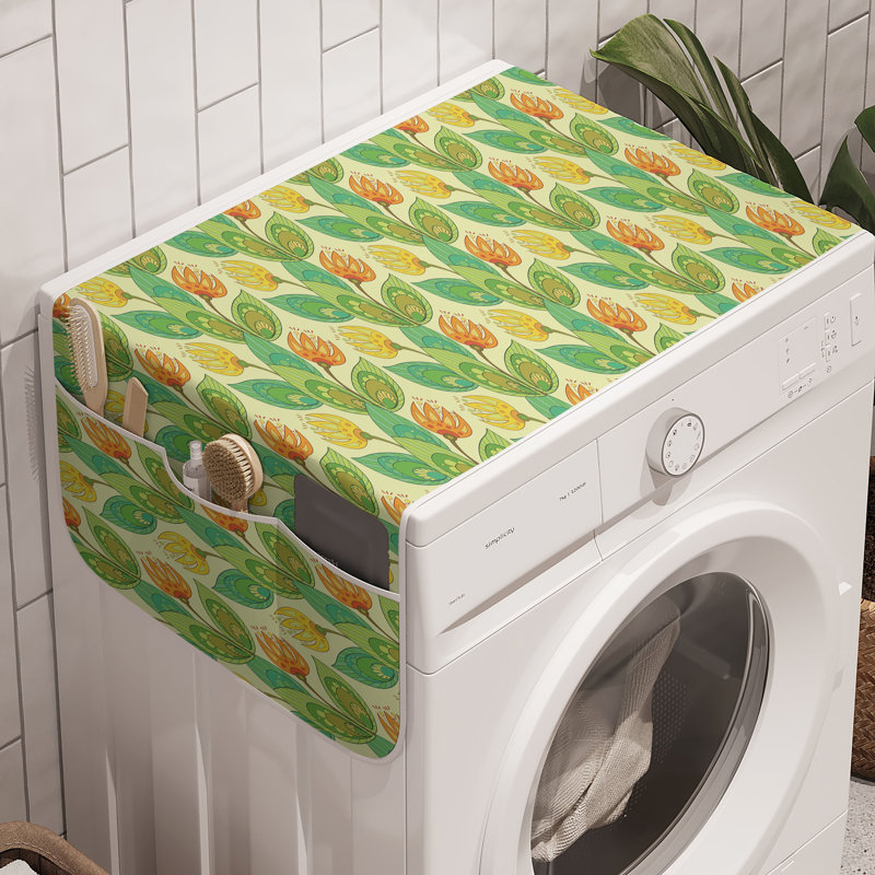 East Urban Home Flower Washing Machine Organizer Pack of 2 47" x 18.5" Multicolor