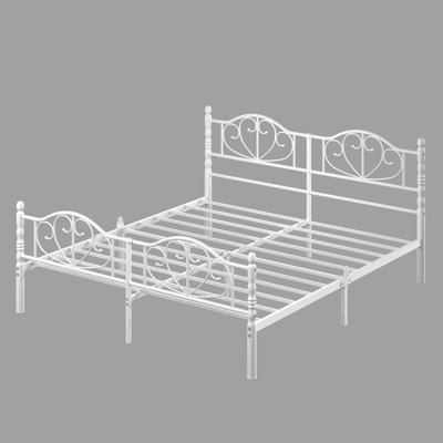 12" King French Iron Beds With Headboard & Footboard