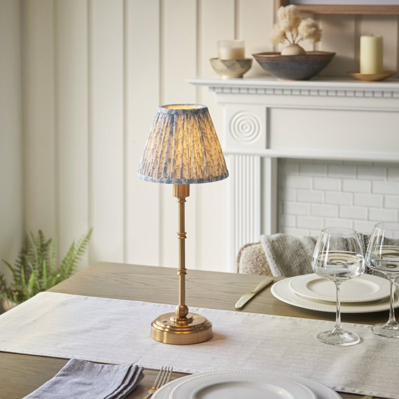Burley Rechargeable Metal Table Lamp, Shell Bay Blue