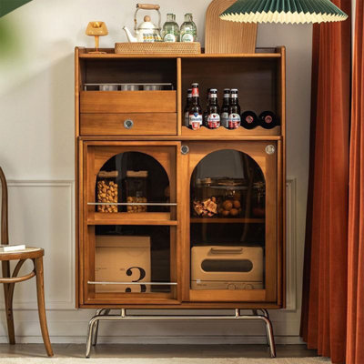 Vitrine en acier inoxydable de style antique