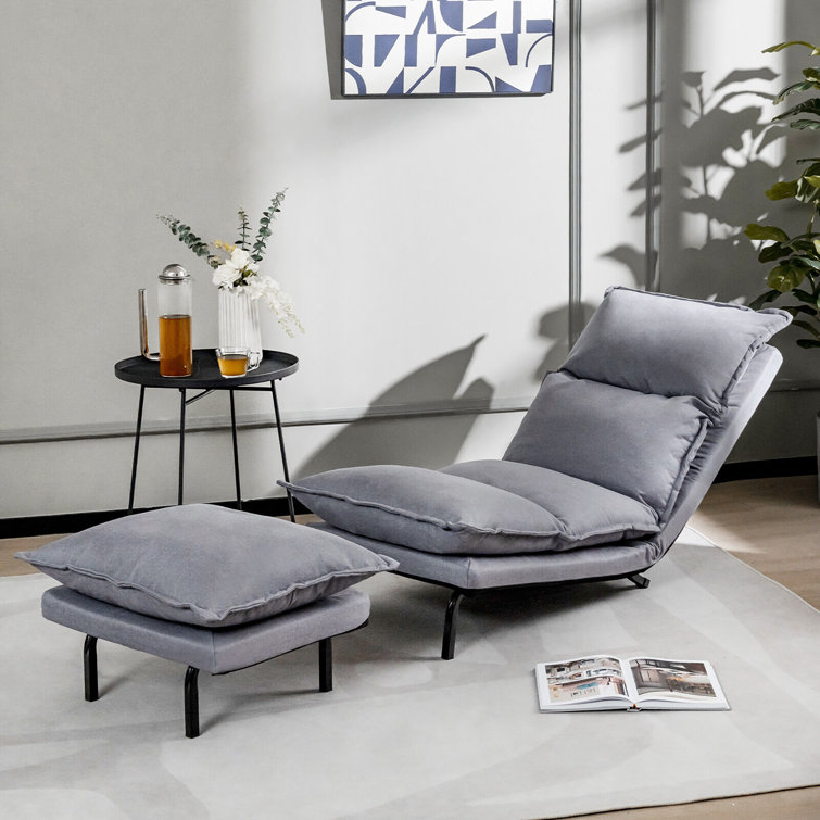 Kersten 40'' Wide Lounge Chair and Ottoman Ebern Designs