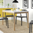 Mizell Faux Marble Top Metal Base Dining Table