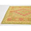 Tapis en laine rouge 3 pi x 5 pi 2 po one-of-kind à la main-noué la new age Elland