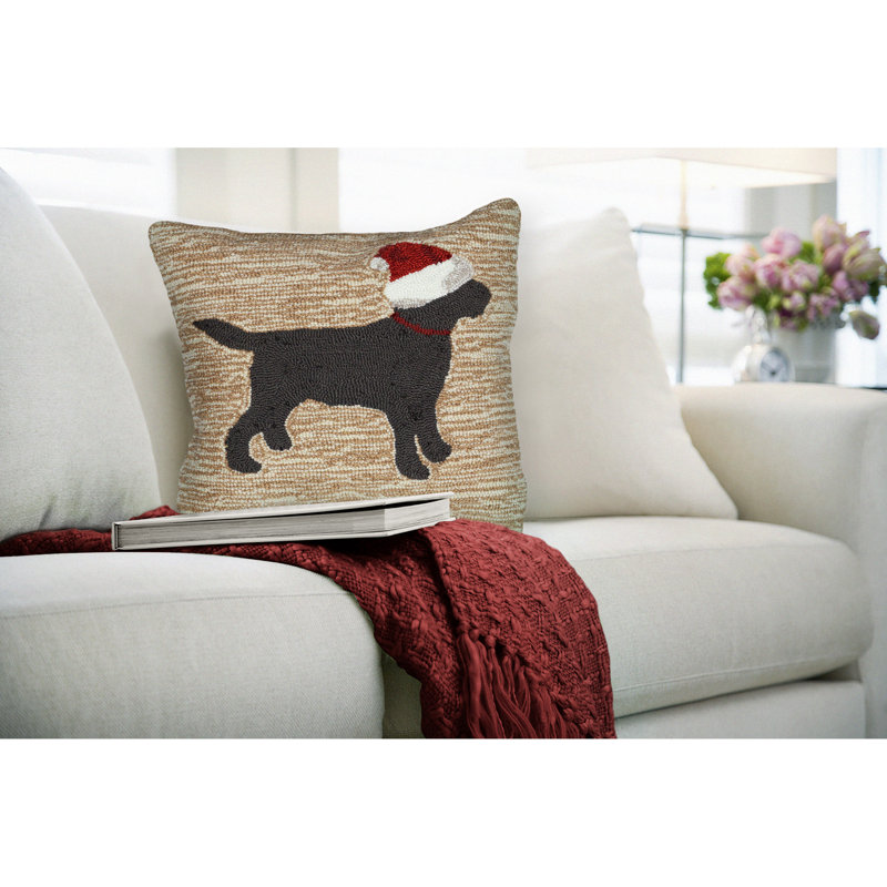 Housse et insert de coussin carré extérieur Christmas Dog