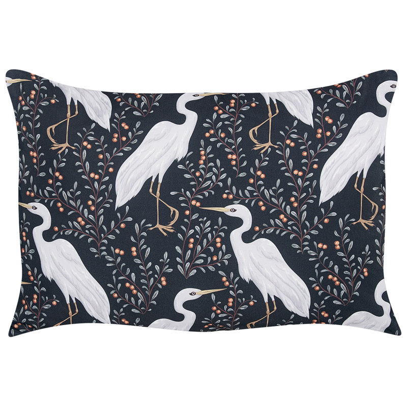 Pianazzo Indoor / Outdoor Blue and Black Rectangular Lumbar Cushion