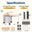 8x8ft Pop Up Canopy Tent with Detachable Sidewall-124436164-111154186