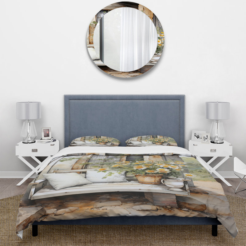 Ensemble de housse de couette en microfibre / polyester Farmhouse Gentle Breeze III