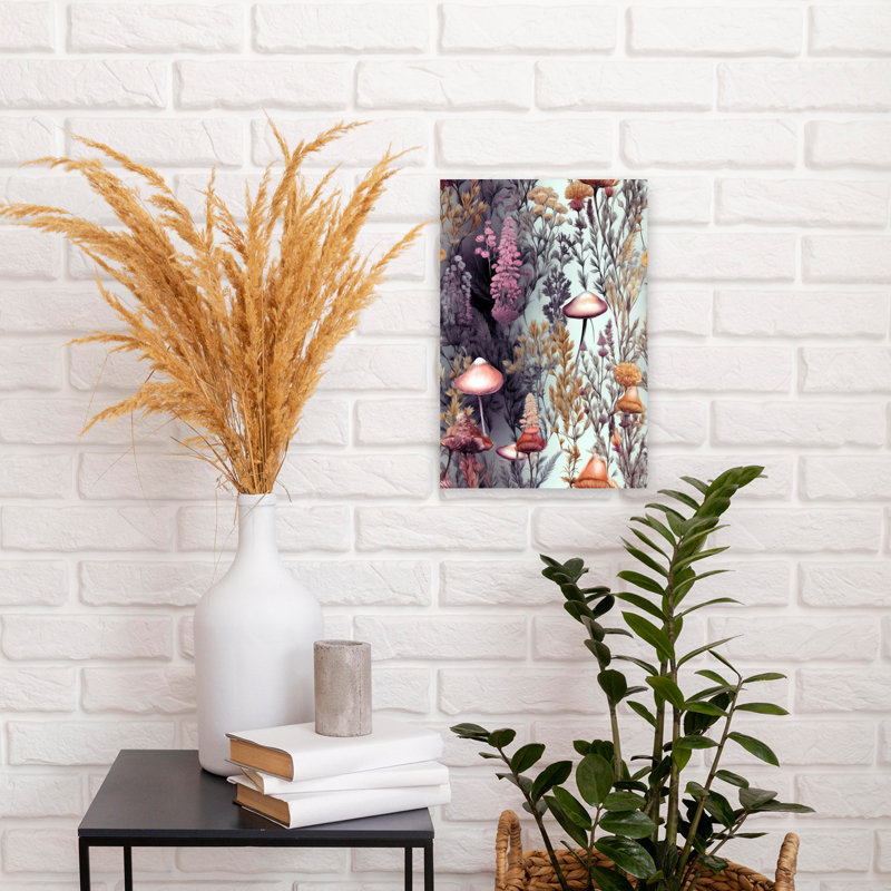 Nature Flowers And Leaves Watercolor Art Abstract Flower Nature Wall Art Print 1 Piece Wrapped Canvas Wall Art