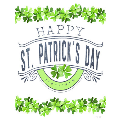 «Happy St. Patrick's Day», reproduction sur toile tendue