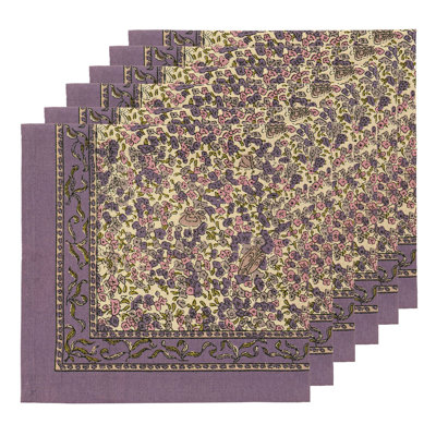 Lavender 100% Cotton Square Napkins