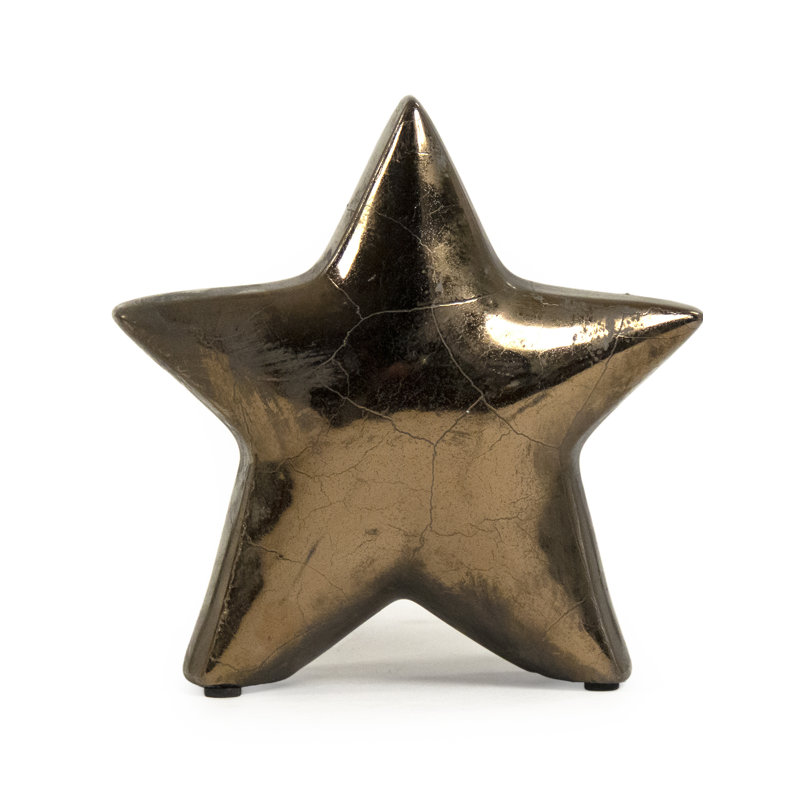 Étoile vieillie Raines, H 7,5 po x l 7,5 po x P 3,5 po, Bronze